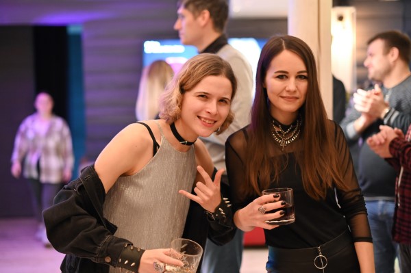 Corporate meeting of the company's Droid-technologies employees. Celebration.