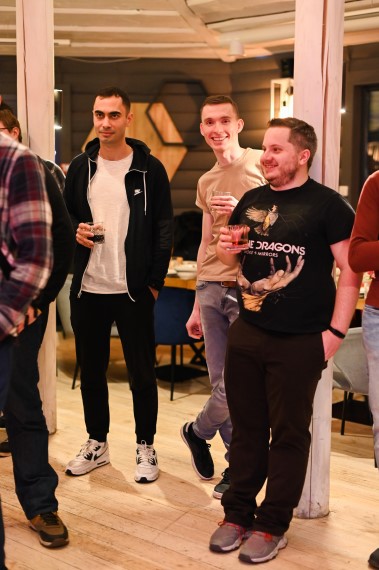 Corporate meeting of the company's Droid-technologies employees. Celebration.